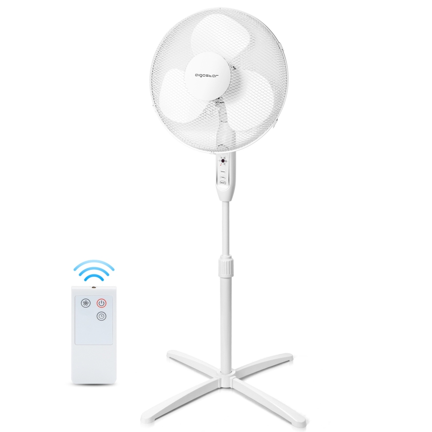 Aigostar - Álló ventilátor 40W/230V 120 cm fehér