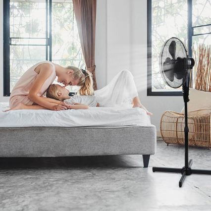 Aigostar - Álló ventilátor 40W/230V átm. 40 cm fekete