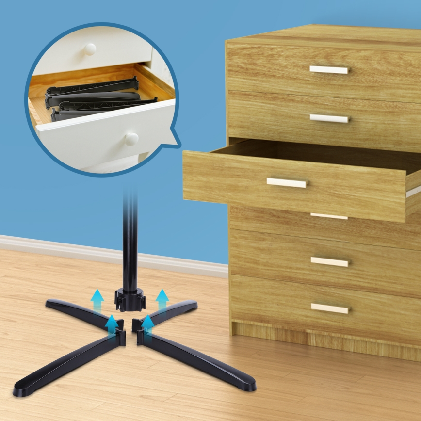 Aigostar - Álló ventilátor 40W/230V átm. 40 cm fekete
