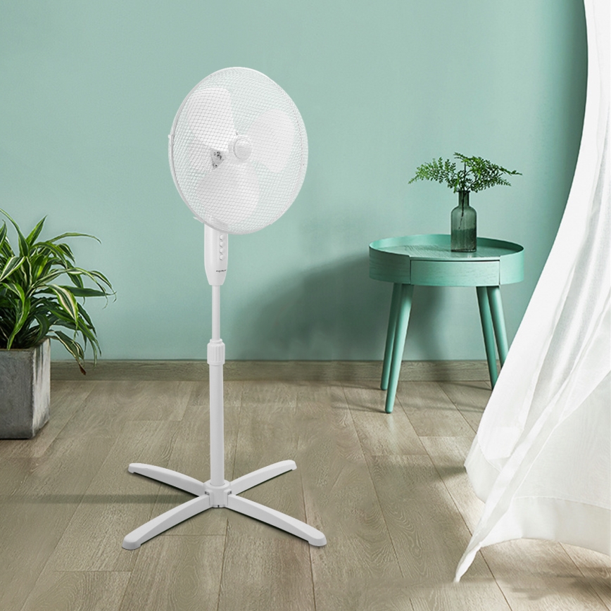 Aigostar - Álló ventilátor 45W/230V 120 cm fehér