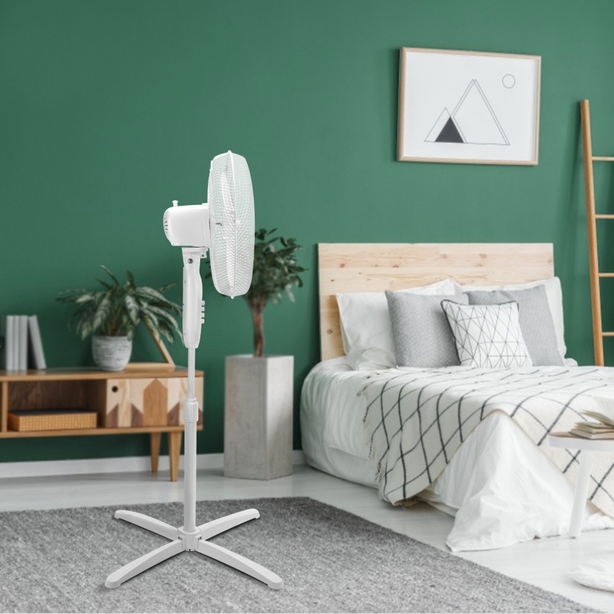 Aigostar - Álló ventilátor 45W/230V 120 cm fehér