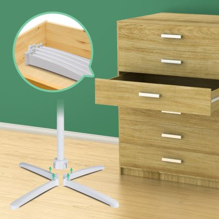 Aigostar - Álló ventilátor 45W/230V 120 cm fehér