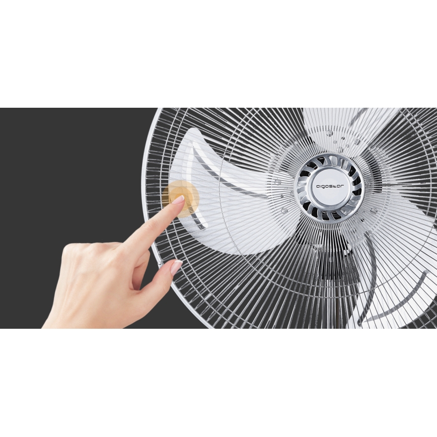 Aigostar - Álló ventilátor 50W/230V átm. 50 cm króm/fekete