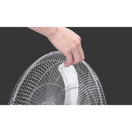 Aigostar - Álló ventilátor 50W/230V átm. 50 cm króm/fekete