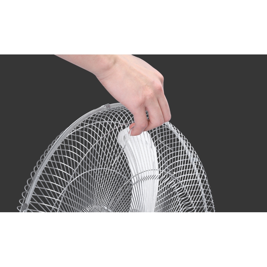 Aigostar - Álló ventilátor 50W/230V átm. 50 cm króm/fekete