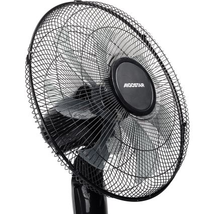 Aigostar - Álló ventilátor 50W/230V 130 cm fekete + távirányító