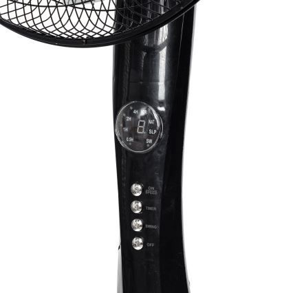 Aigostar - Álló ventilátor 50W/230V 130 cm fekete + távirányító