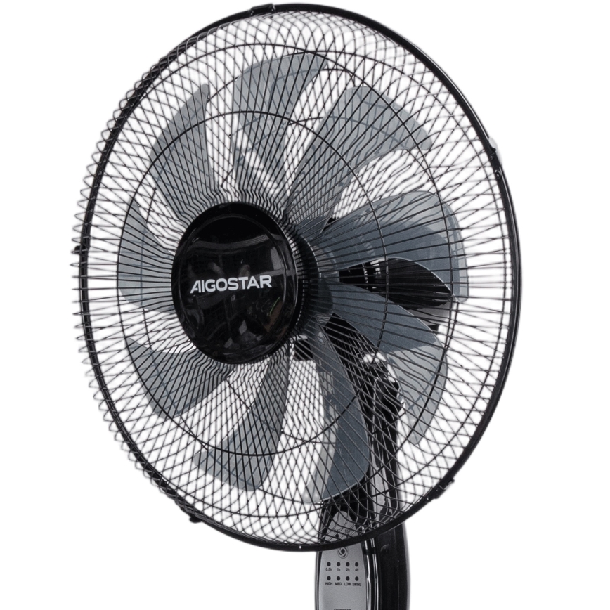 Aigostar - Álló ventilátor 55W/230V 130 cm fekete + távirányító