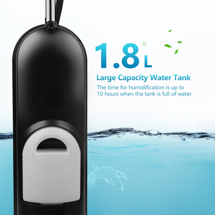 Aigostar - Álló ventilátor ködhatással MIST 95W/230V + távirányító