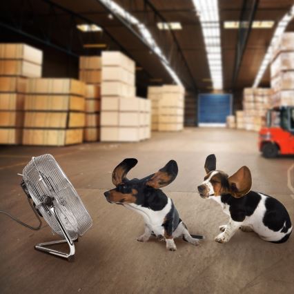 Aigostar - Állóventilátor 60W/230V 44,5 cm fényezett króm