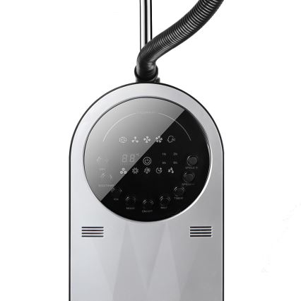 Aigostar - Állóventilátor ködhatással 95W/230V fekete/szürke + távirányítás