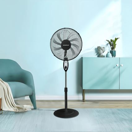 Aigostar - Állványos ventilátor 55 W/230 V, 130 cm, fekete + távirányító