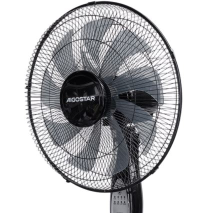 Aigostar - Álló ventilátor 60W/230V 130 cm fekete + távirányító