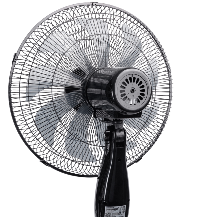 Aigostar - Álló ventilátor 60W/230V 130 cm fekete + távirányító