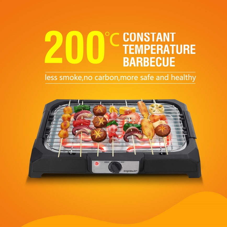 Aigostar - Asztali elektromos grillsütő 2000W/230V