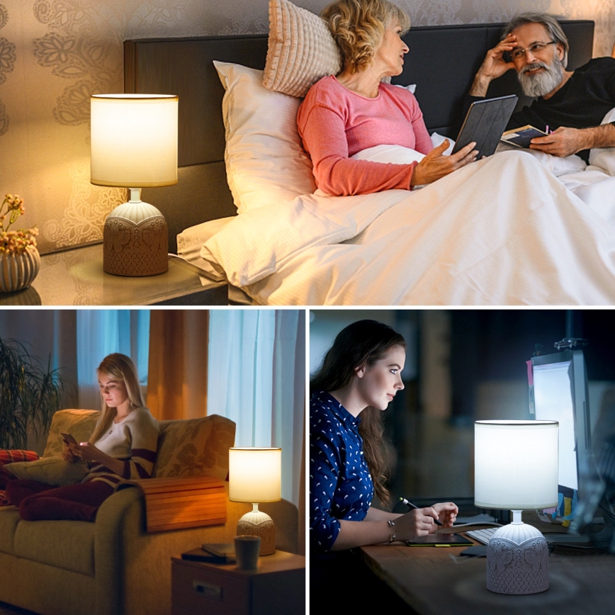 Aigostar - Asztali lámpa 1xE14/40W/230V fehér