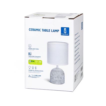 Aigostar - Asztali lámpa 1xE14/40W/230V fehér