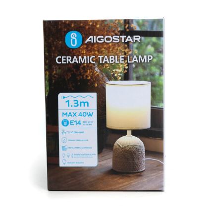 Aigostar - Asztali lámpa 1xE14/40W/230V