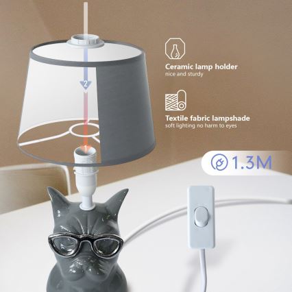 Aigostar - Asztali lámpa 1xE14/40W/230V