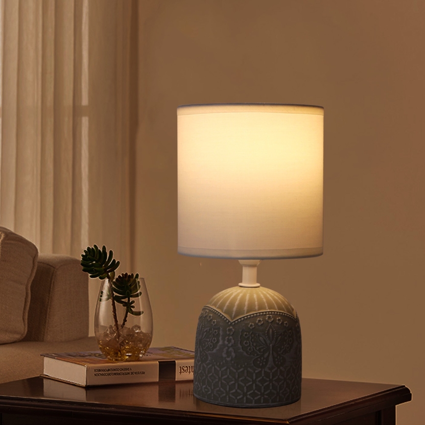 Aigostar - Asztali lámpa 1xE14/40W/230V szürke/fehér