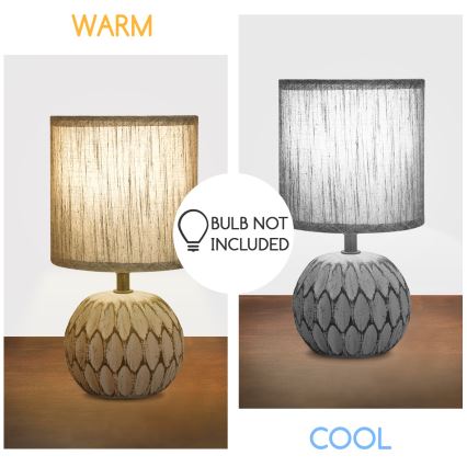 Aigostar - Asztali lámpa 1xE14/40W/230V szürke