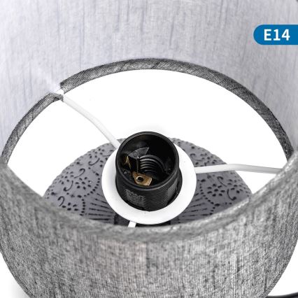 Aigostar - Asztali lámpa 1xE14/40W/230V szürke