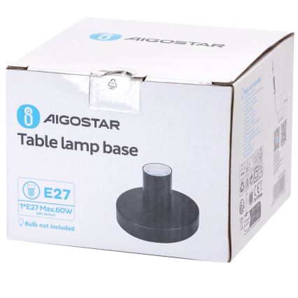 Aigostar - Asztali lámpa 1xE27/60W/230V fekete