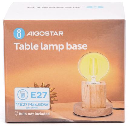 Aigostar - Asztali lámpa 1xE27/60W/230V gumifa