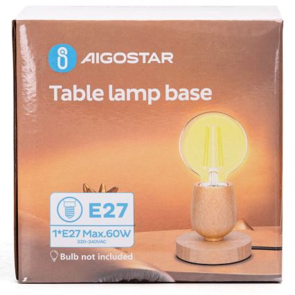 Aigostar - Asztali lámpa 1xE27/60W/230V gumifa