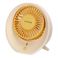 Aigostar - Asztali újratölthető ventilátor 3W/5V 1200mAh USB narancs