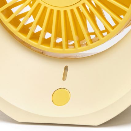 Aigostar - Asztali újratölthető ventilátor 3W/5V 1200mAh USB narancs