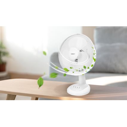 Aigostar - Asztali ventilátor 35W/230V 34 cm fehér