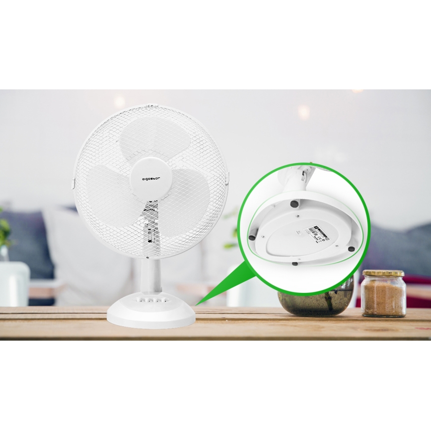 Aigostar - Asztali ventilátor 35W/230V 34 cm fehér