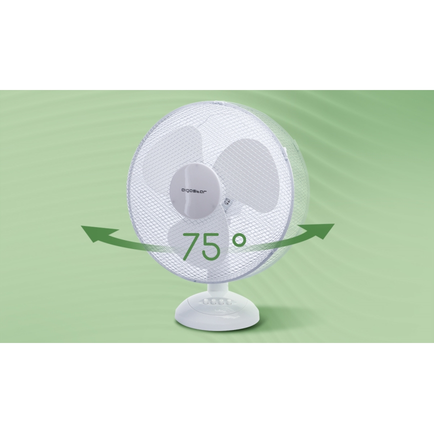 Aigostar - Asztali ventilátor 50W/230V fehér
