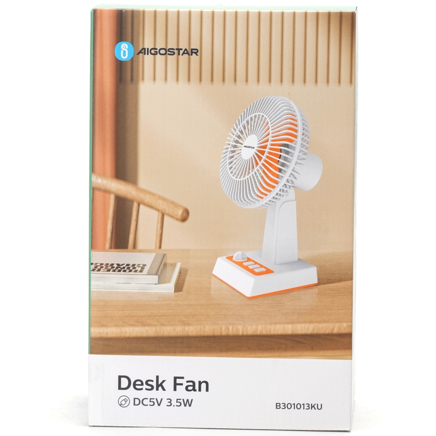 Aigostar - Asztali ventilátor 6W/USB