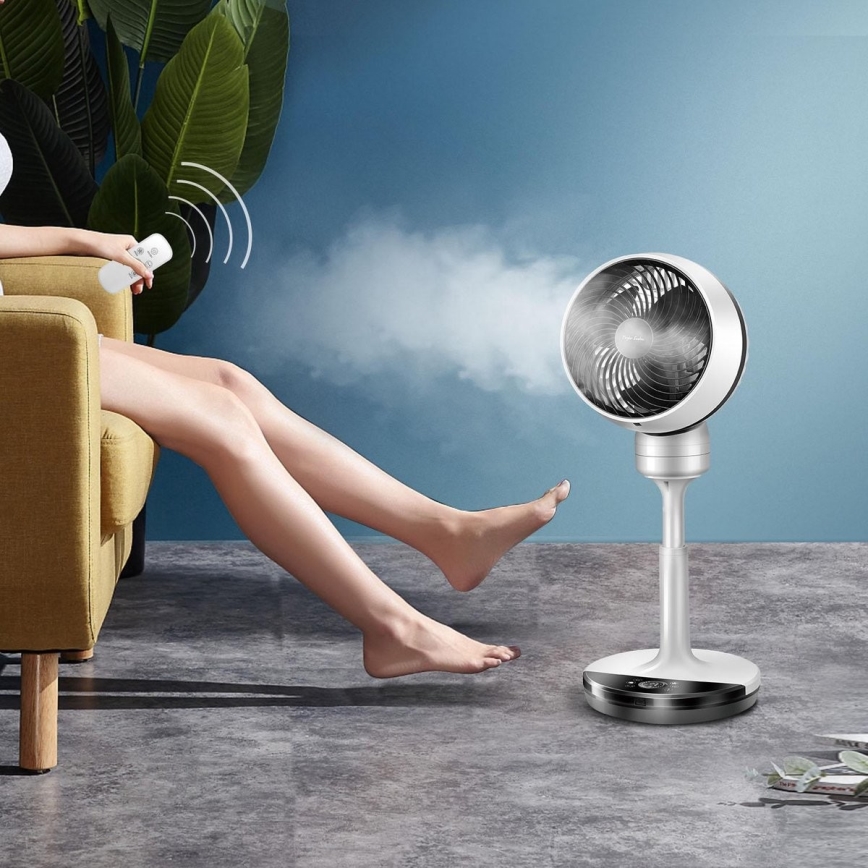 Aigostar - Asztali ventilátor 70W/230V 28 cm szürke/fekete + távirányító