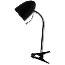 Aigostar -  Csipeszes asztali lámpa 1xE27/11W/230V fekete/króm