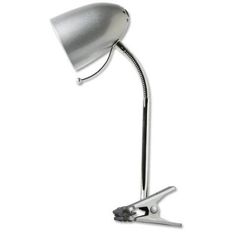 Aigostar -  Csipeszes asztali lámpa 1xE27/36W/230V ezüst/króm