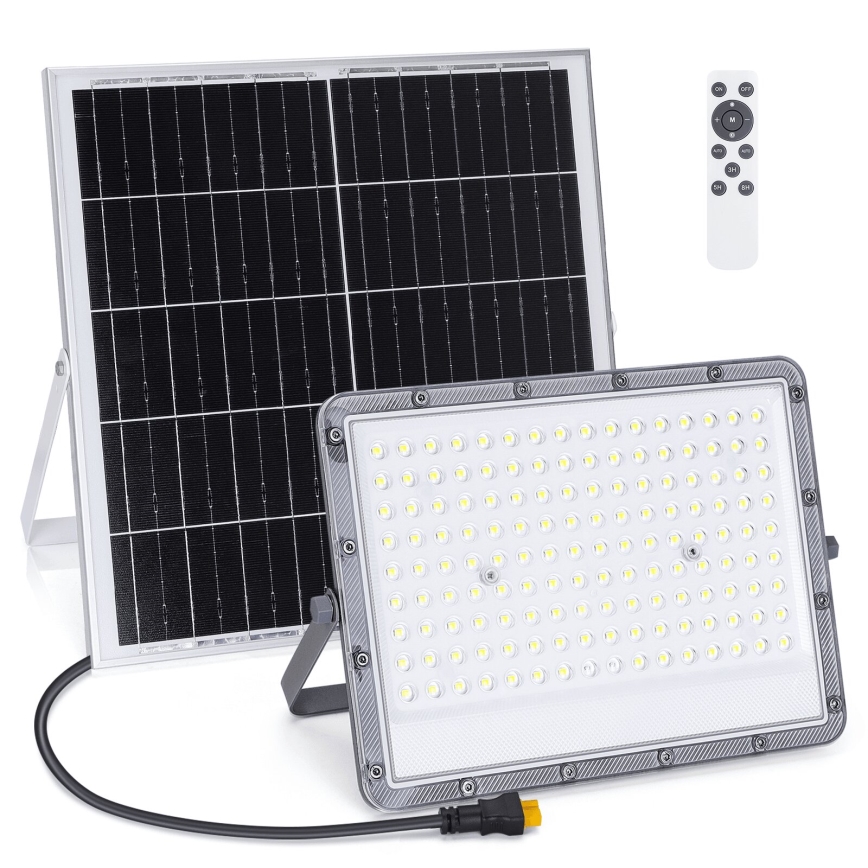 Aigostar - LED fényerőszabályozható napelemes reflektor LED/200W/3,2V IP65 20000 mAh + távirányító
