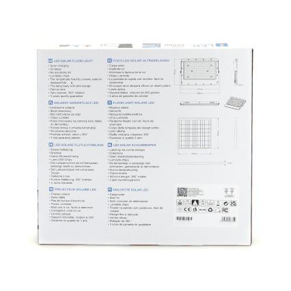 Aigostar - LED fényerőszabályozható napelemes reflektor LED/200W/3,2V IP65 20000 mAh + távirányító