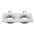 Aigostar - Dupla keret GU10 foglalatú süllyesztett lámpatesthez 17,3x9,1 cm fehér