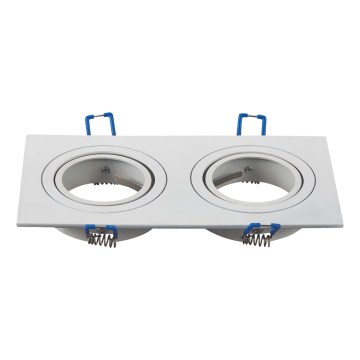 Aigostar - Dupla keret GU10 foglalatú süllyesztett lámpatesthez 17,3x9,1 cm fehér