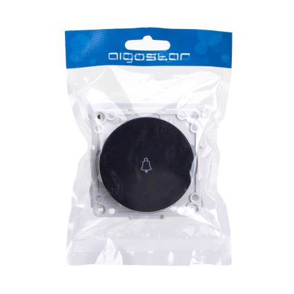 Aigostar - Egyszerű keret nélküli csengőkapcsoló, fekete