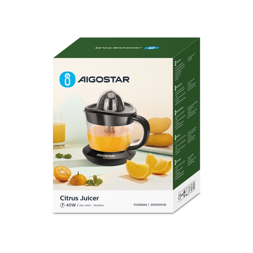 Aigostar - Elektromos citrusprés 1l 40W/230V fekete