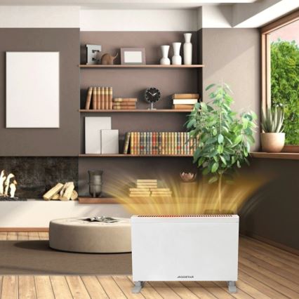 Aigostar - Elektromos konvektor LCD-kijelzővel ECO/1250/2000W/230V + távirányítóval