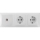 Aigostar - Ethernet-aljzat és 2x SCHUKO aljzat kerettel, fehér