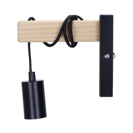 Aigostar - Fali lámpa 1xE27/60W/230V barna/fekete