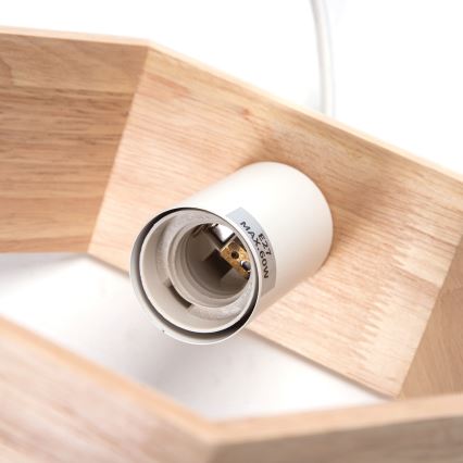 Aigostar - Fenyő függőlámpa zsinóron 1xE27/60W/230V