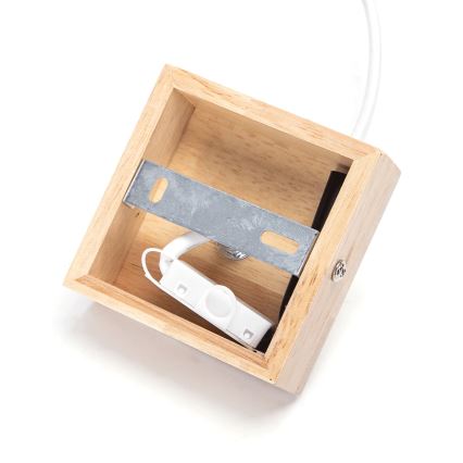 Aigostar - Fenyő függőlámpa zsinóron 1xE27/60W/230V