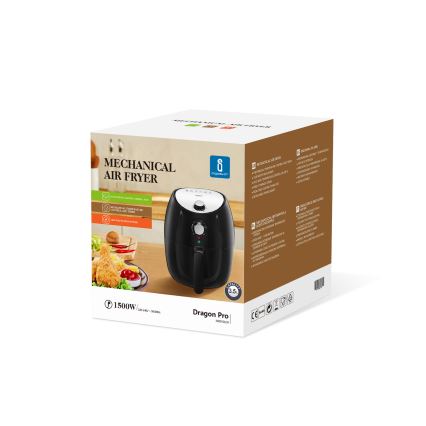 Aigostar - Forró levegős sütő 1500W/230V 3,5l fekete